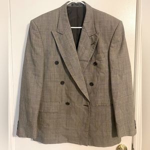 Pierre Balmain Vintage St. Tropez Double Breasted Striped Wool Blazer